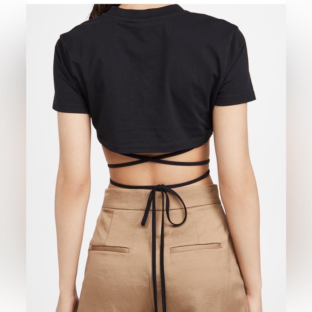 NWT Jacquemes Baci Tee Shirt in Black. - Picture 3 of 9